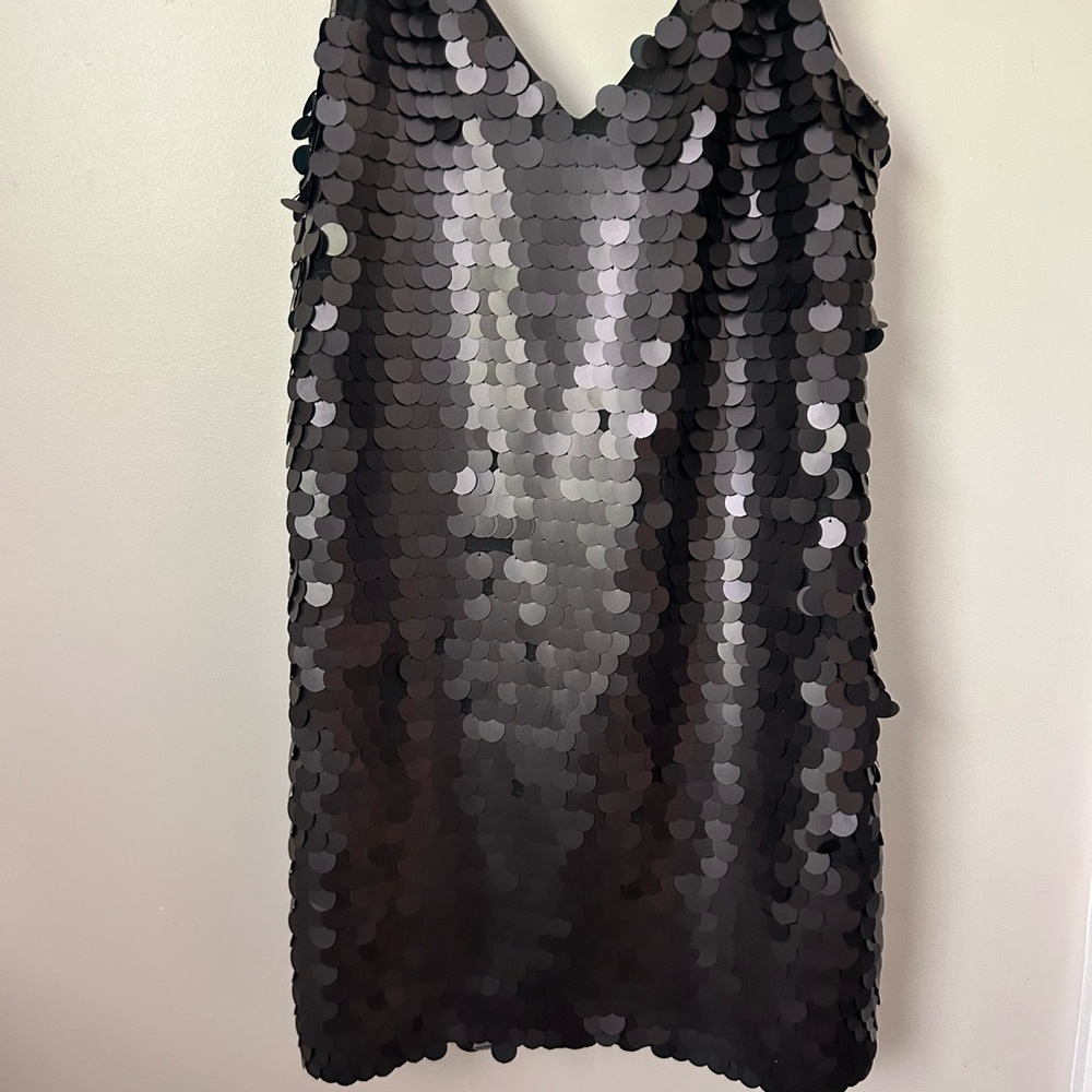Black Sequin Sleeveless Dress